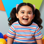 티니핑과 피터팬의 공통점 - A cute, colorful Teenieping character surrounded by vibrant emotions in a playful, family-friendly e...