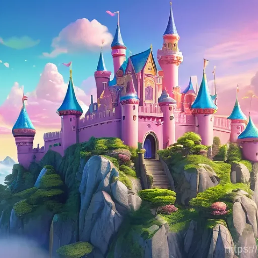 티니핑 애니메이션 작화 스타일 - **Vibrant HappyPang in Emotion Kingdom:** A cheerful Teenieping character, "HappyPang," with round, ...